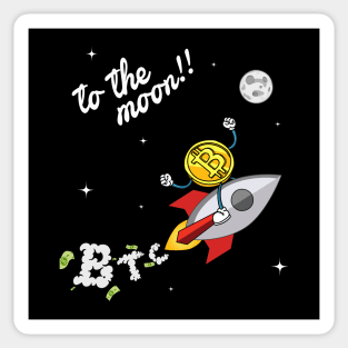 BTC to the moon !! Sticker